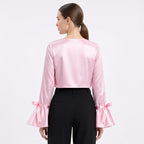 Blush Elegance Cropped Shrug Top