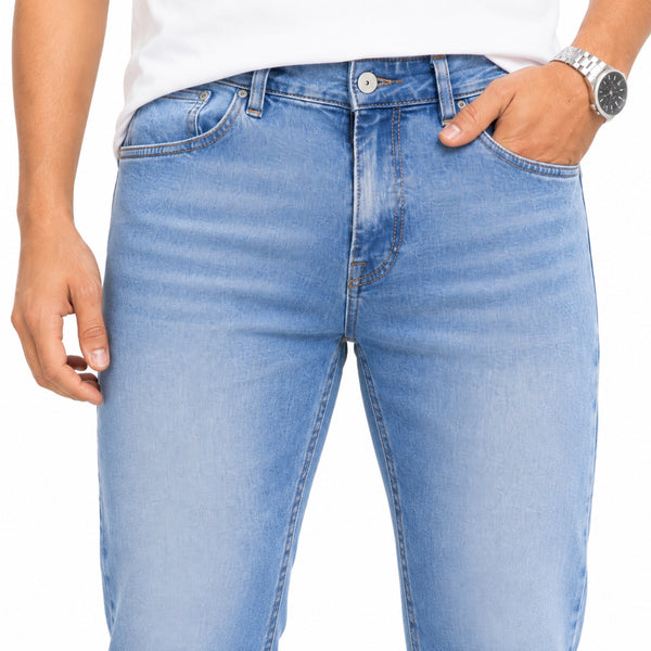 Classic Sky Blue Slim Fit Denim Jeans