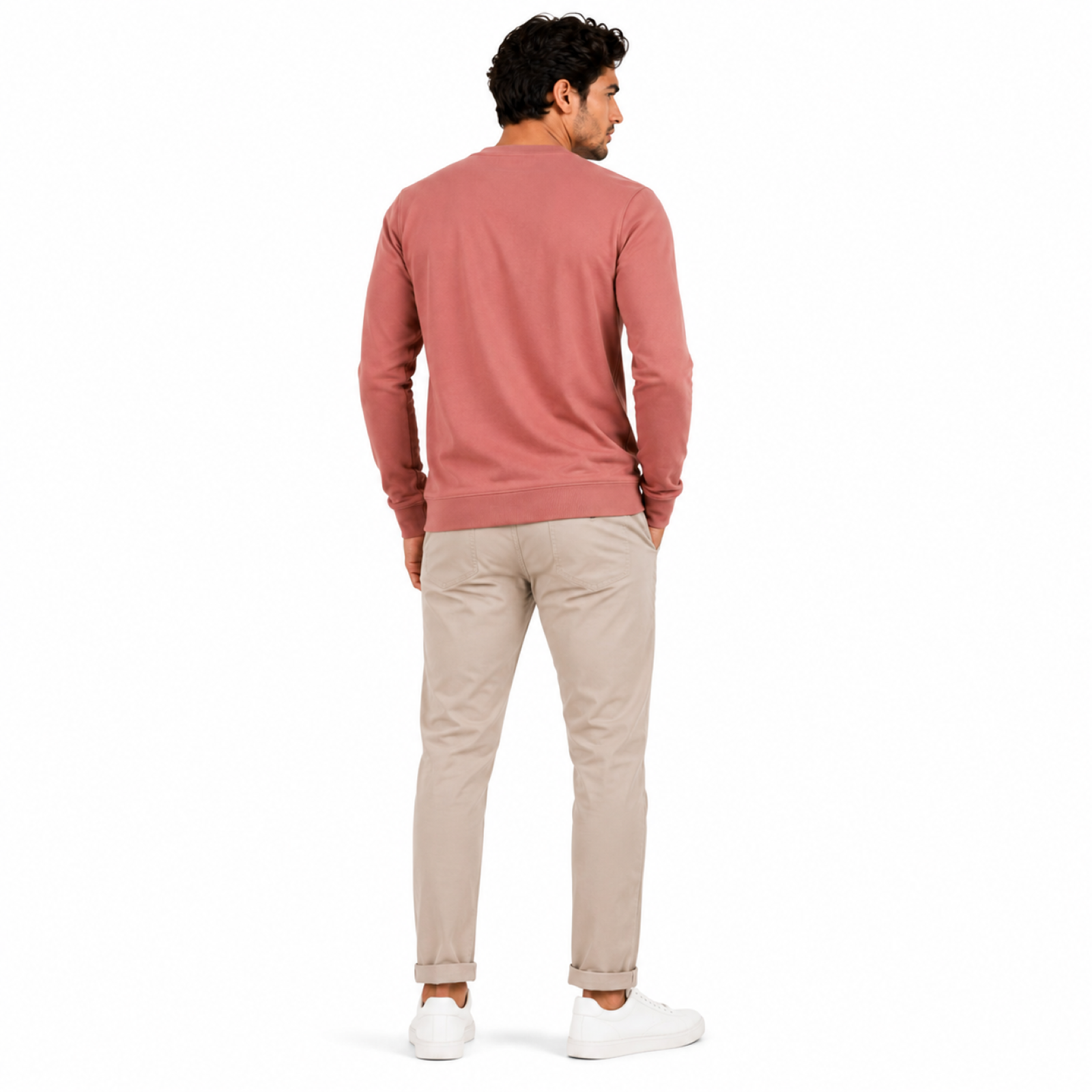 Men's Dusty Coral Statement Graphic Sweatshirt