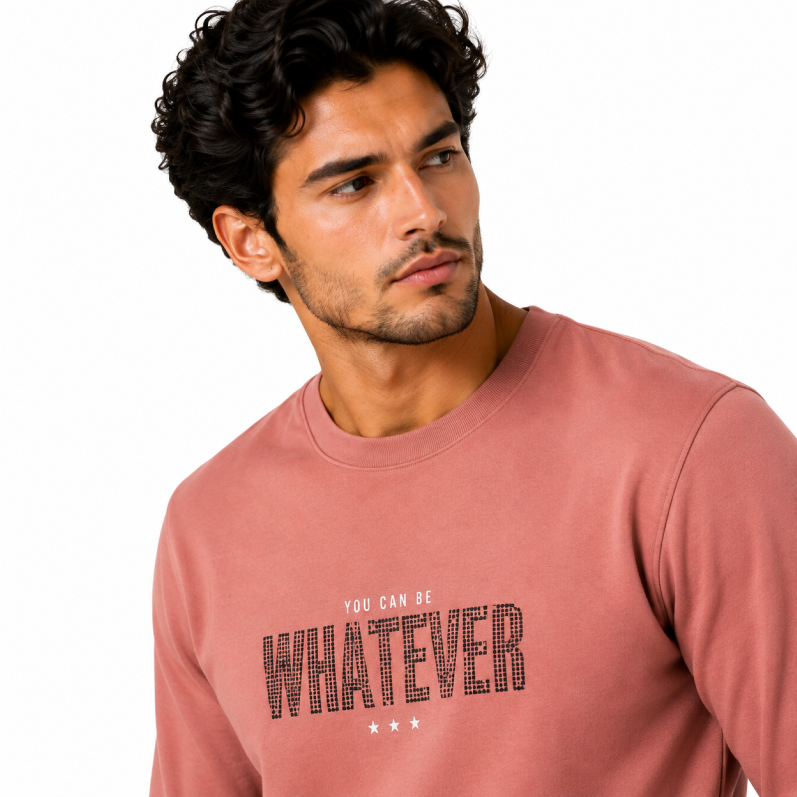 Men's Dusty Coral Statement Graphic Sweatshirt