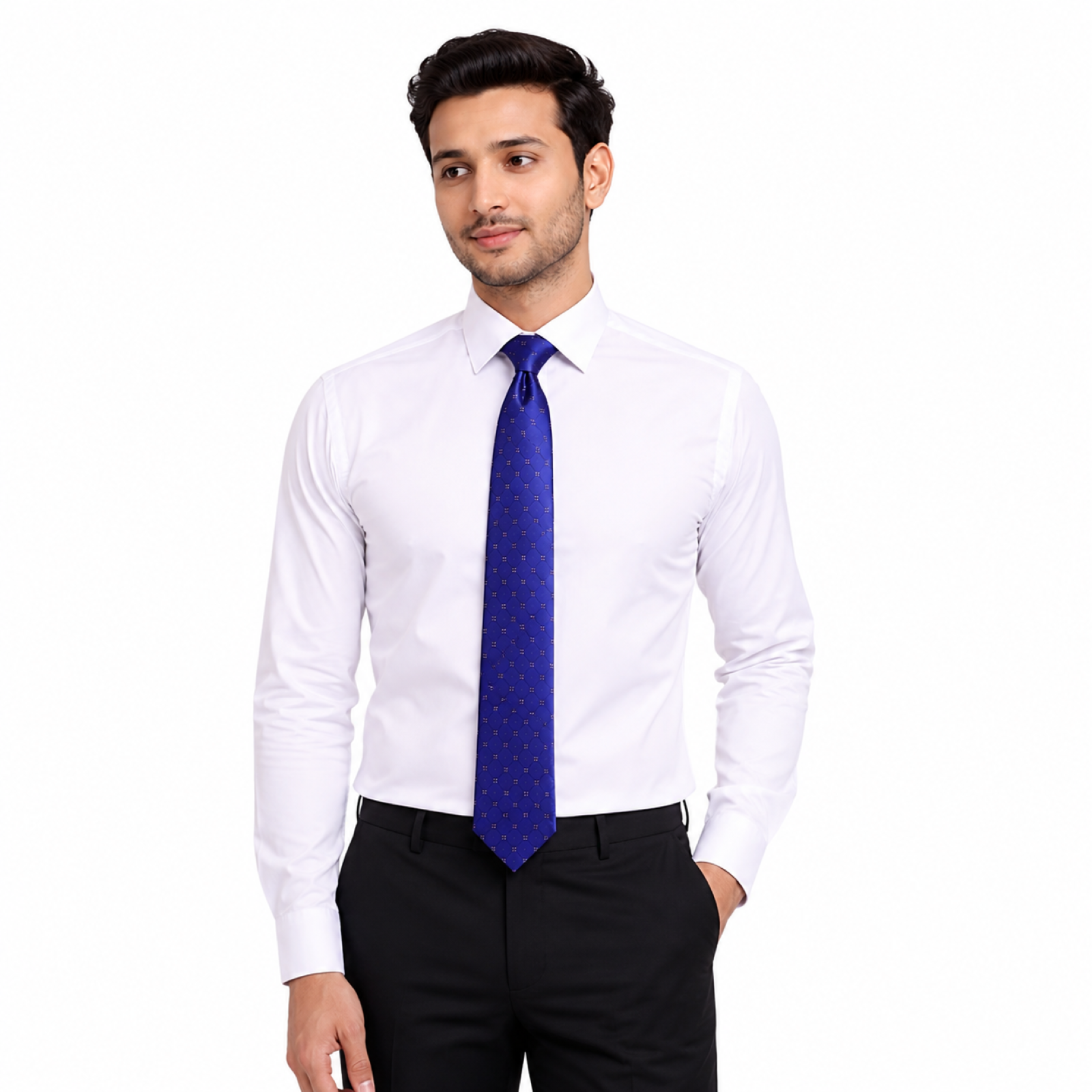 Royal Blue Micro-Motif Tie
