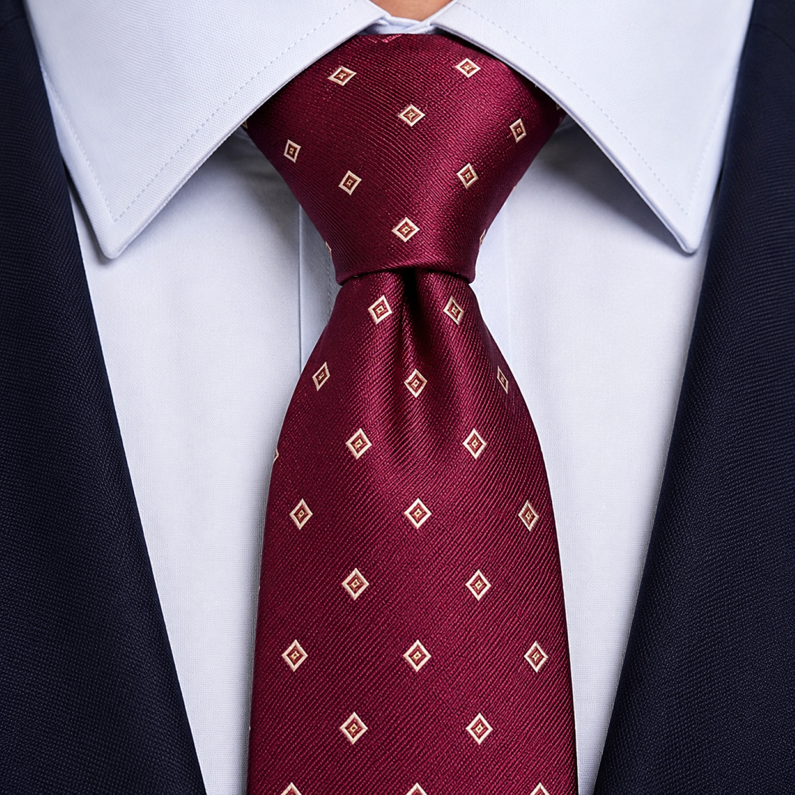 Red Wine Polka Dot Tie
