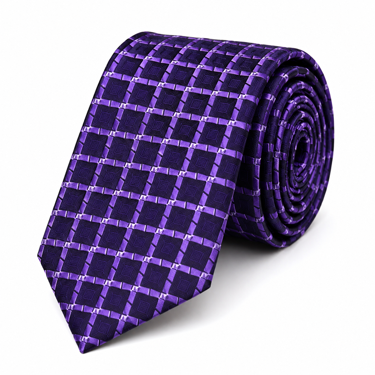 Purple Grid Tie