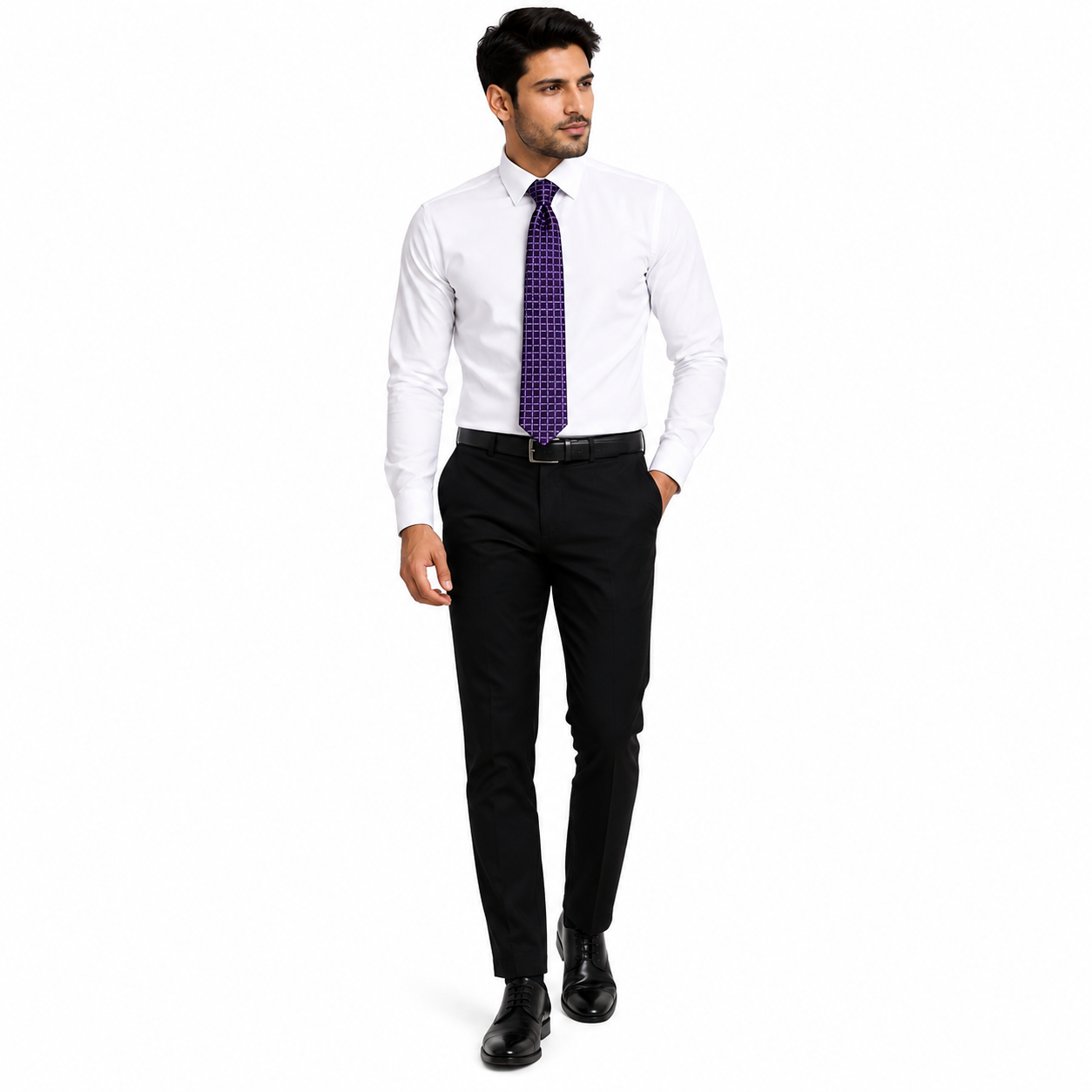 Purple Grid Tie