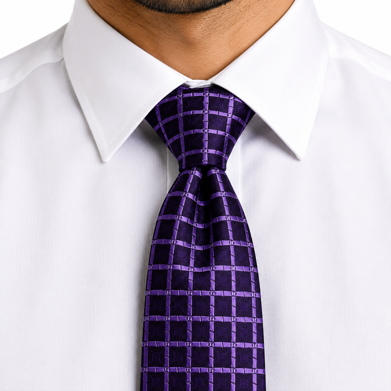 Purple Grid Tie