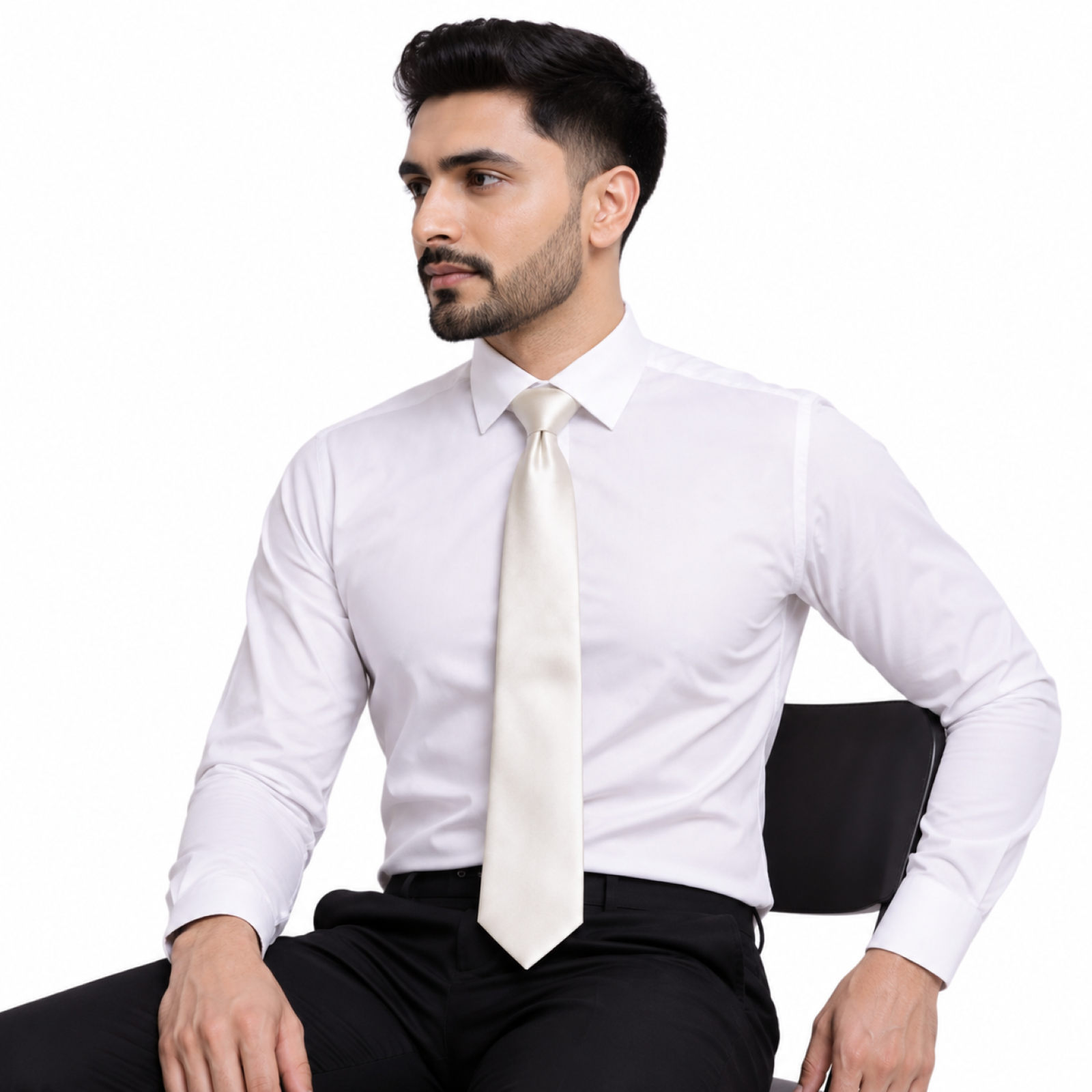 Men's Modern Silver Tie