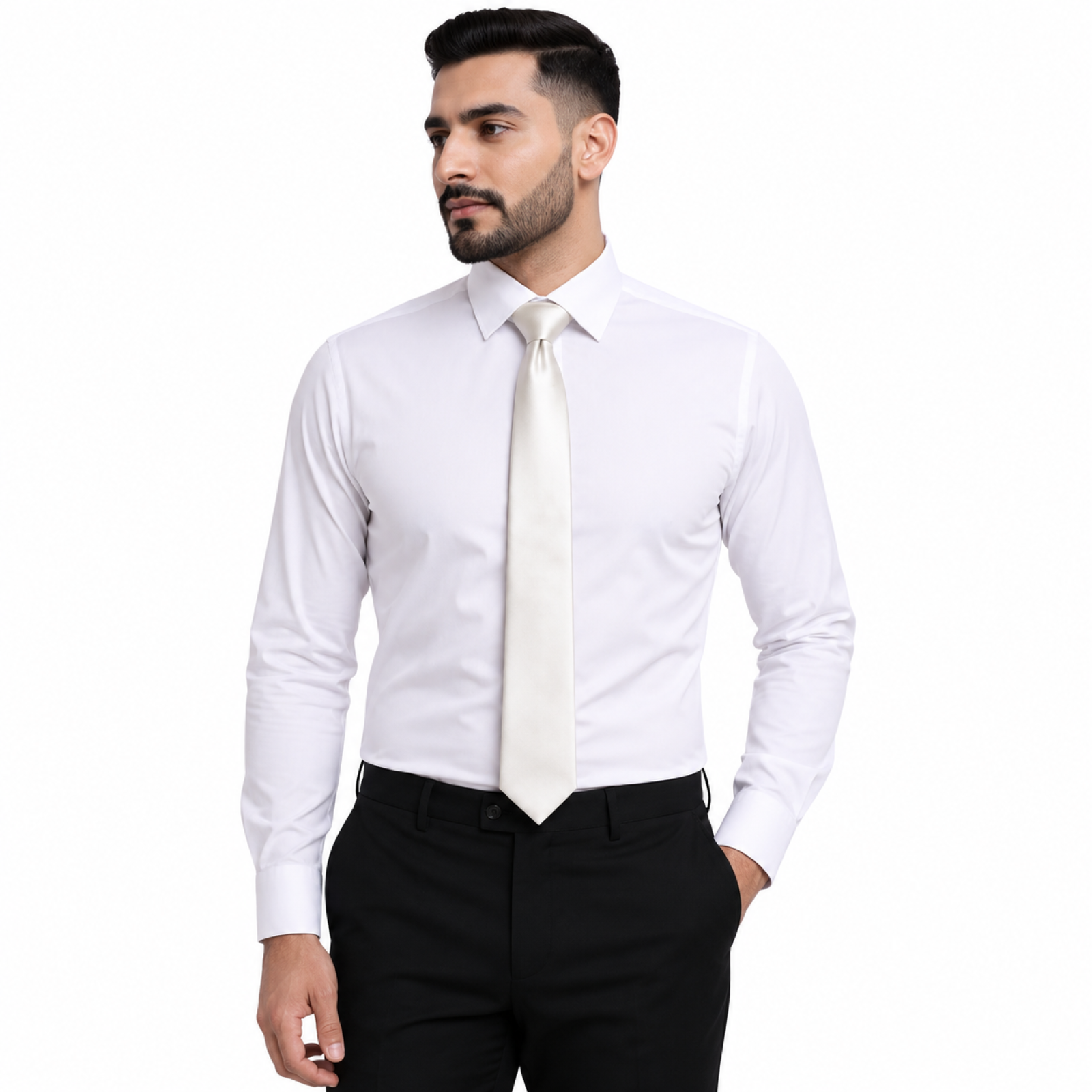Men's Modern Silver Tie