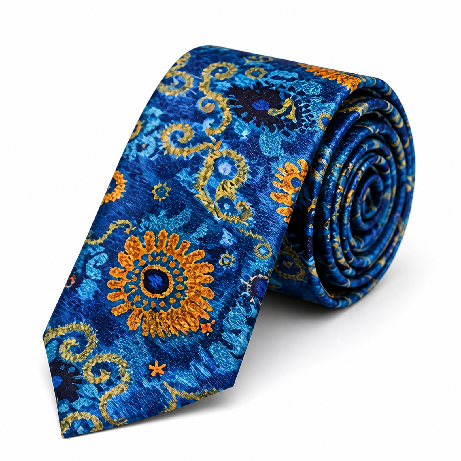 Vibrant Blue Paisley Tie