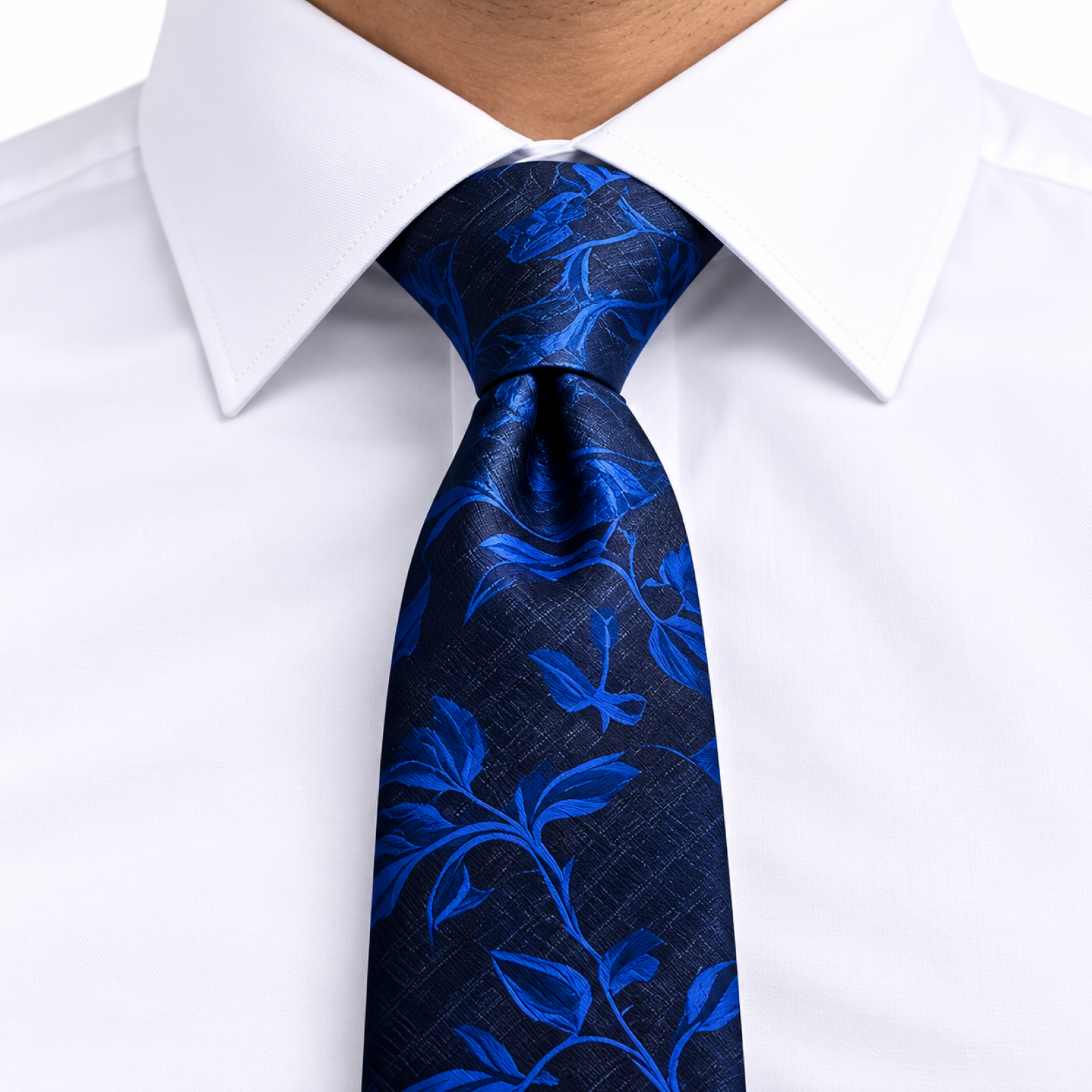 Navy Blue Floral Tie