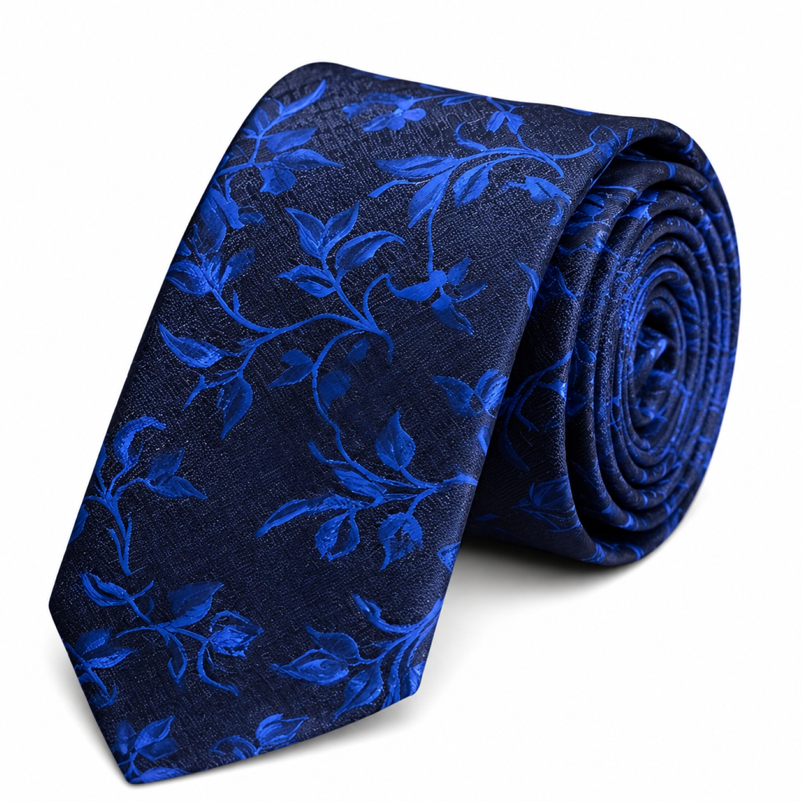 Navy Blue Floral Tie