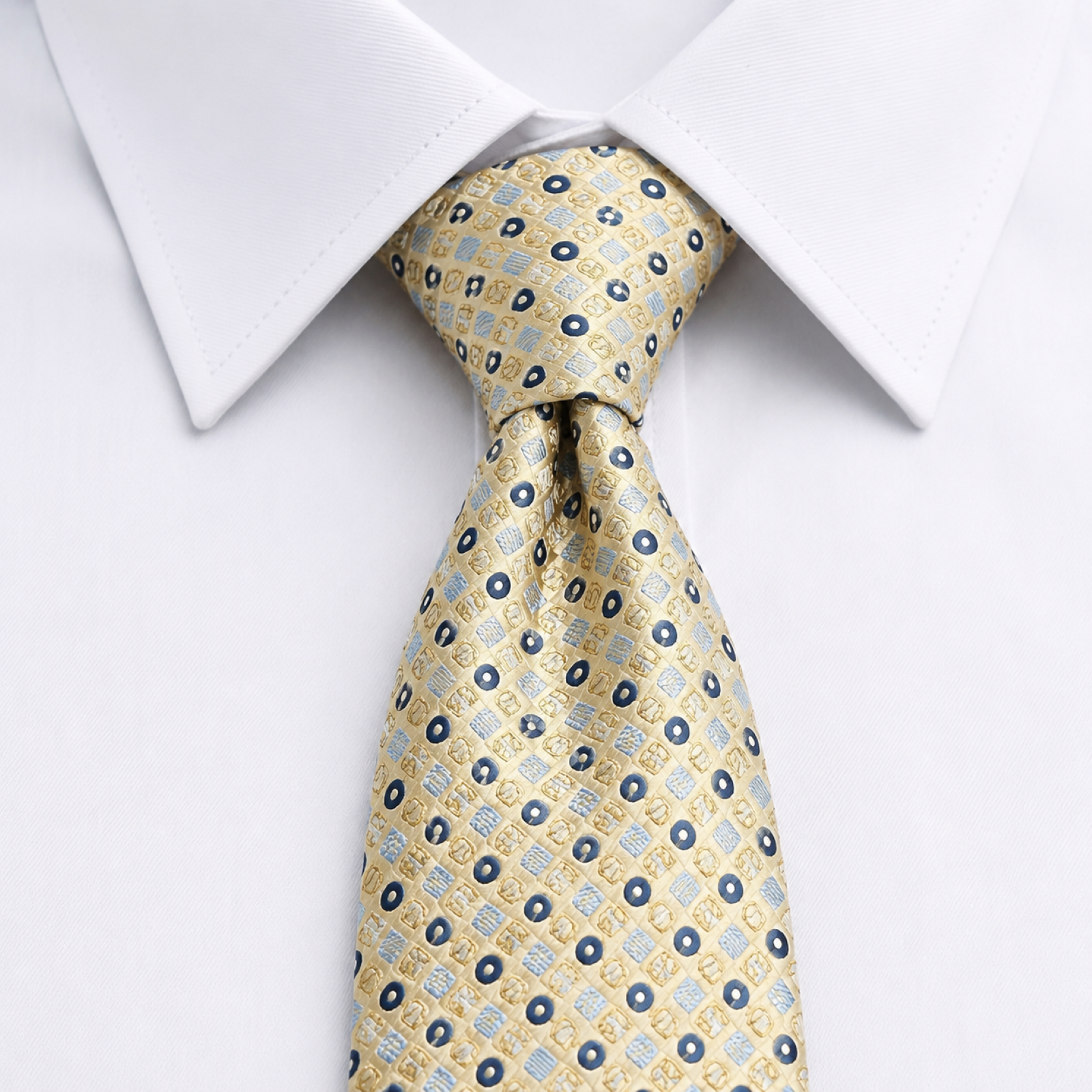 Cream Orbit - Dot Tie