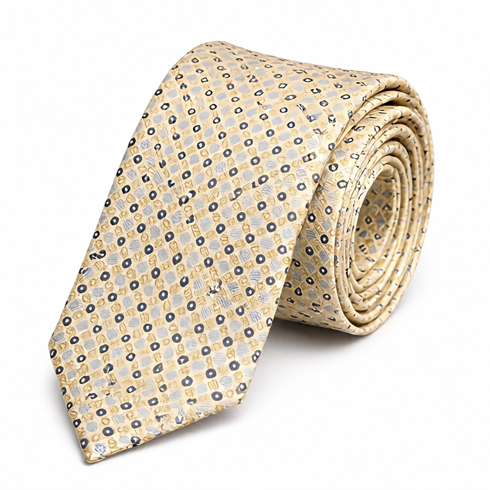 Cream Orbit - Dot Tie