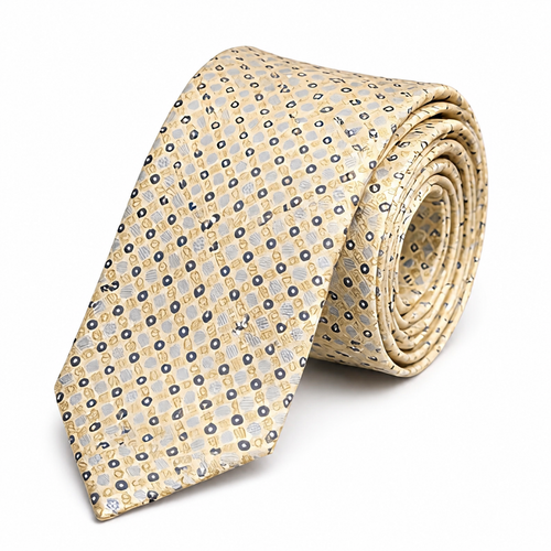 Cream Orbit - Dot Tie
