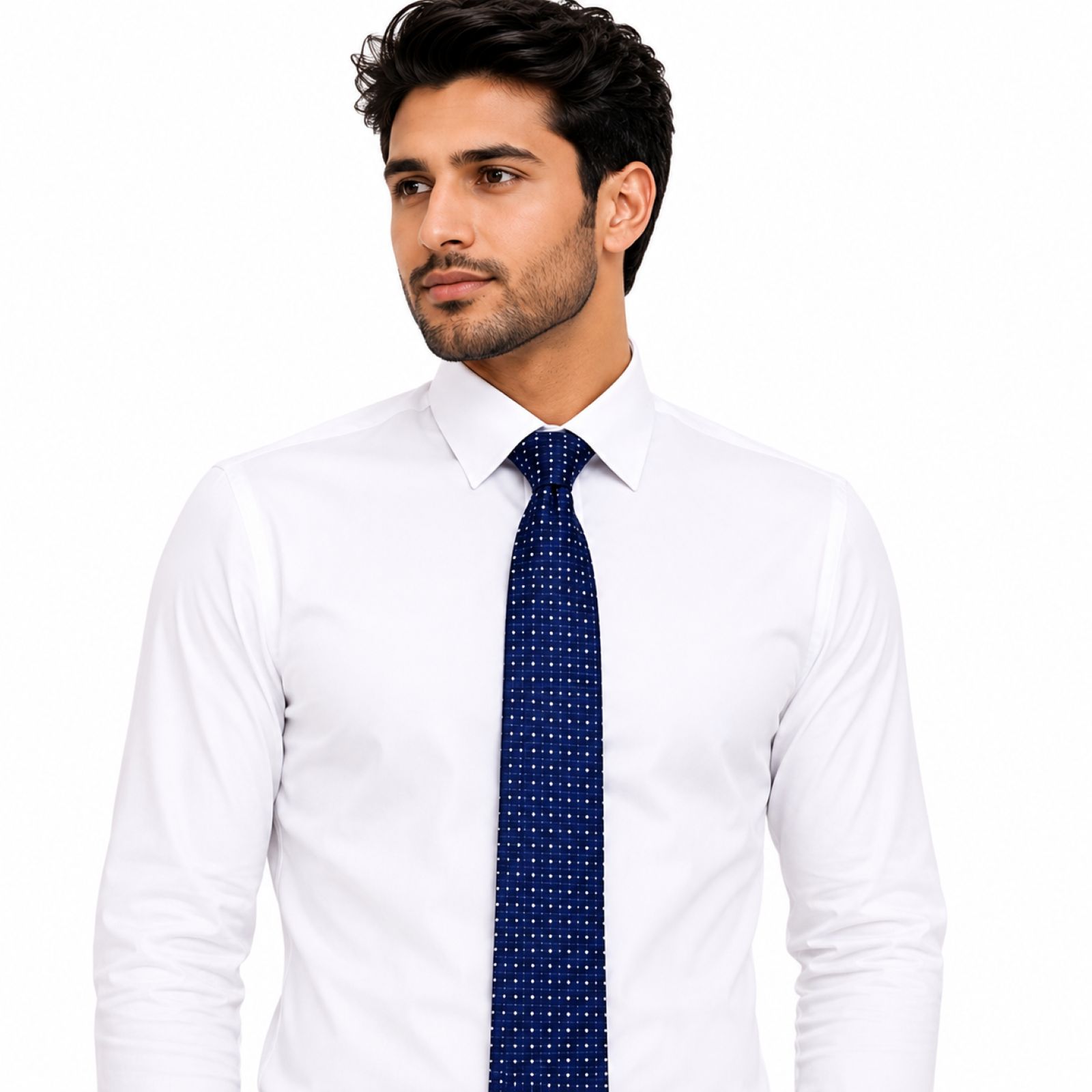 Navy Blue Dot Tie