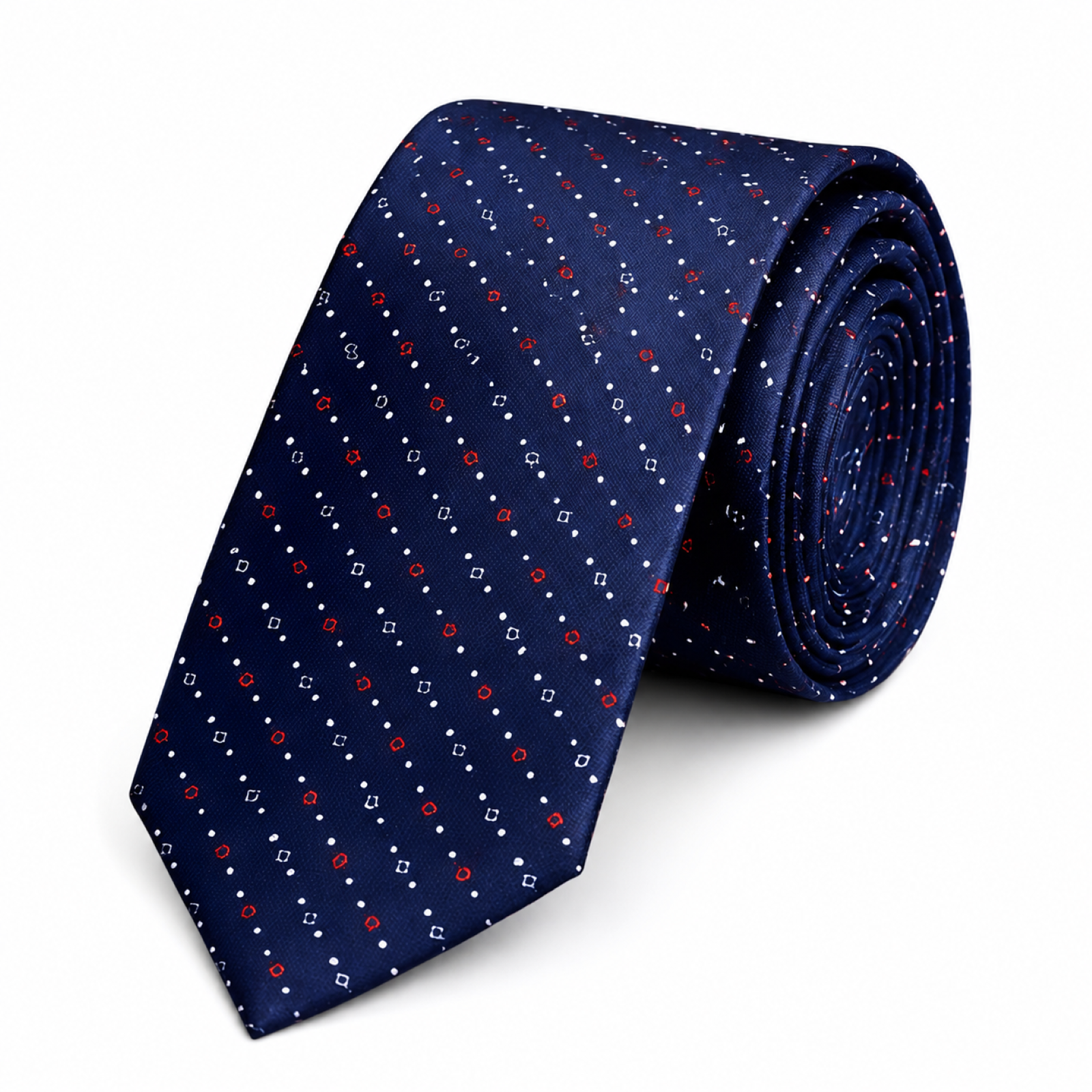 Navy Blue Fine Dot Tie