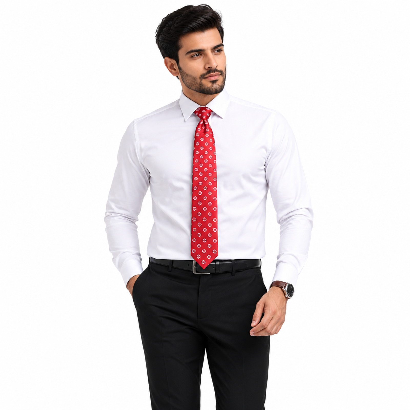 Delicate Red Paisley Tie