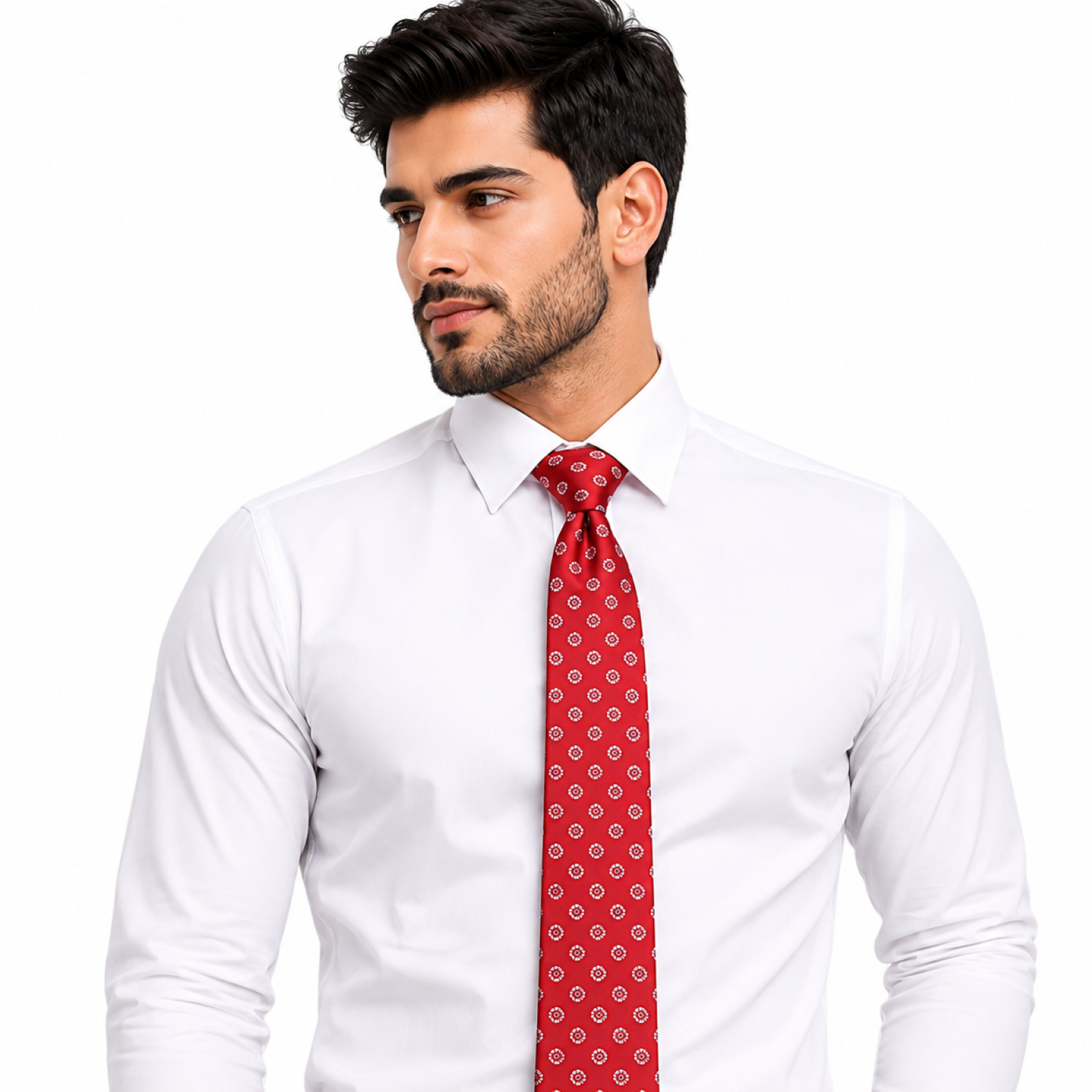 Delicate Red Paisley Tie