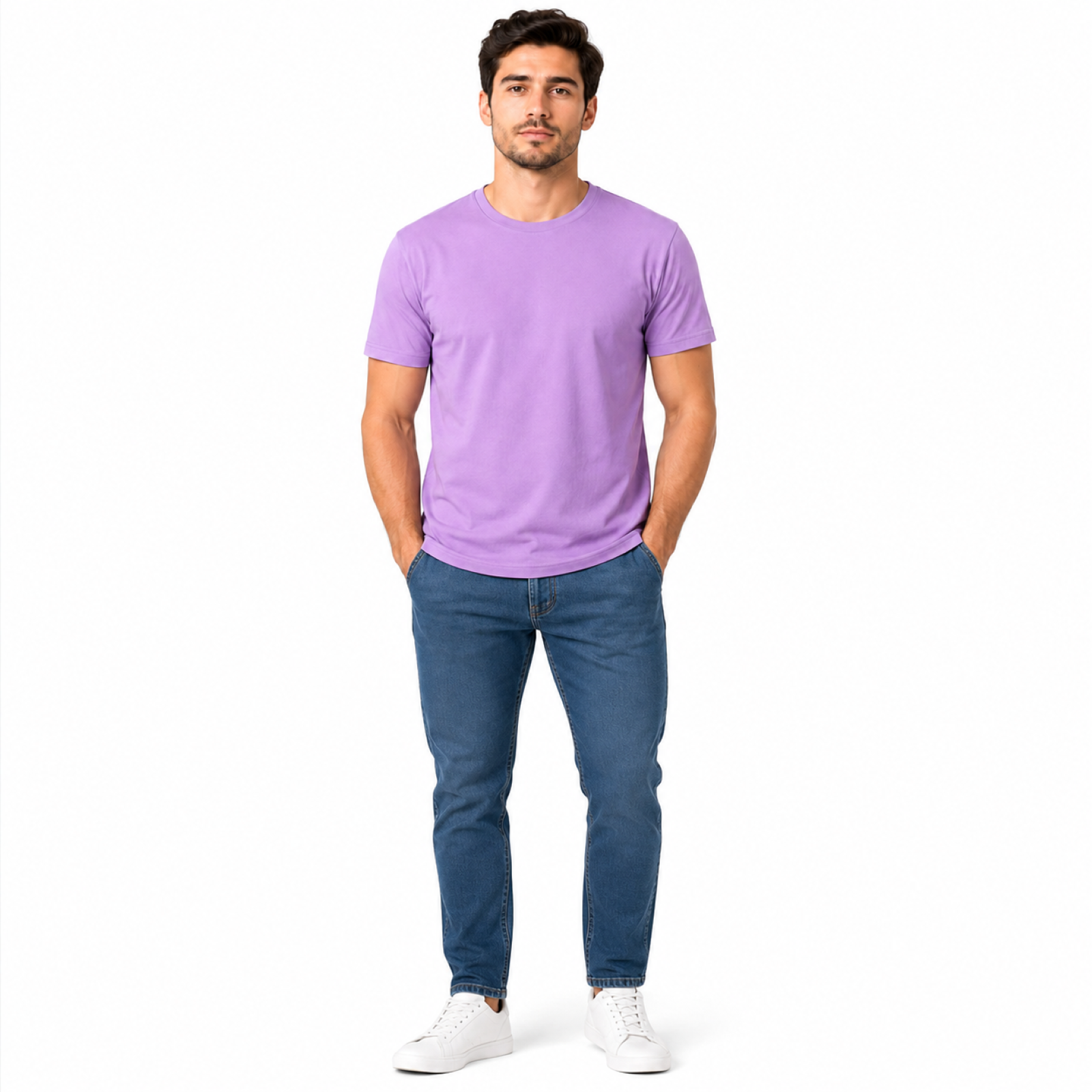 Men's Pastel Lavender Essential Casual T-Shirt