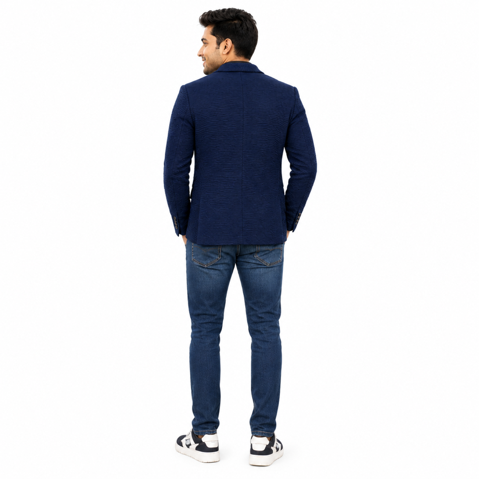 Men's Royal Navy Elite Textured Blazer