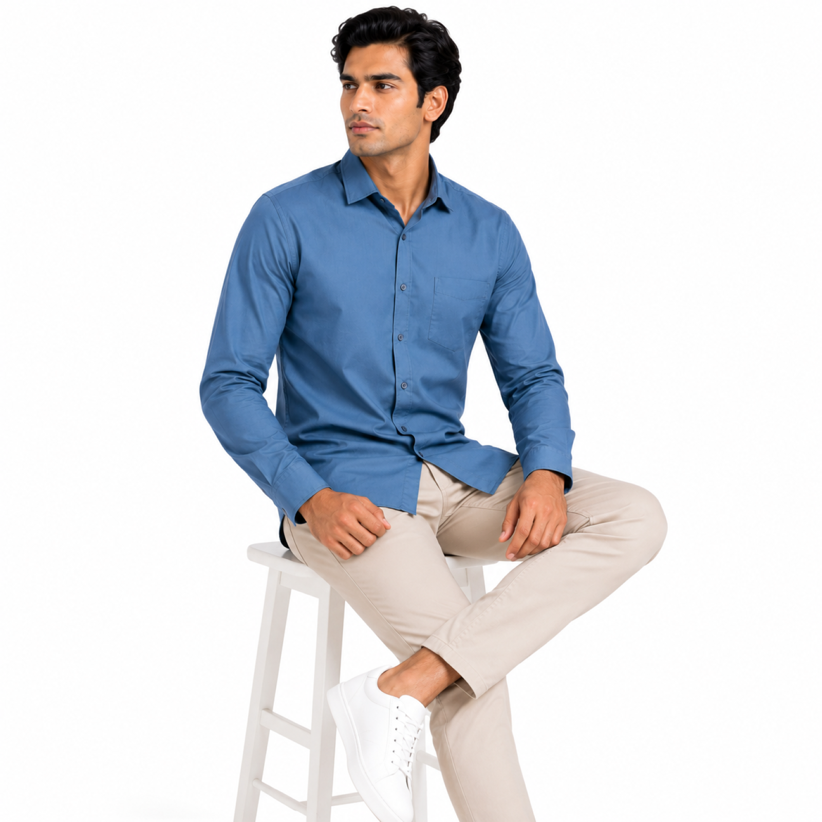 Men's Ocean Teal Classic Formal Cotton Shirt