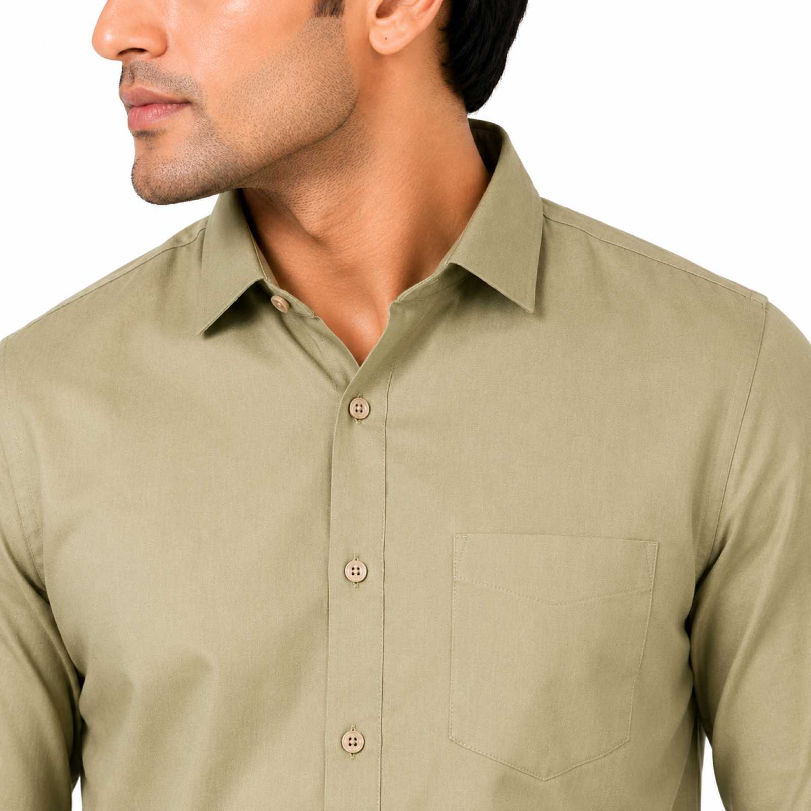 Men's Sage Parrot Green Premium Formal Shirt
