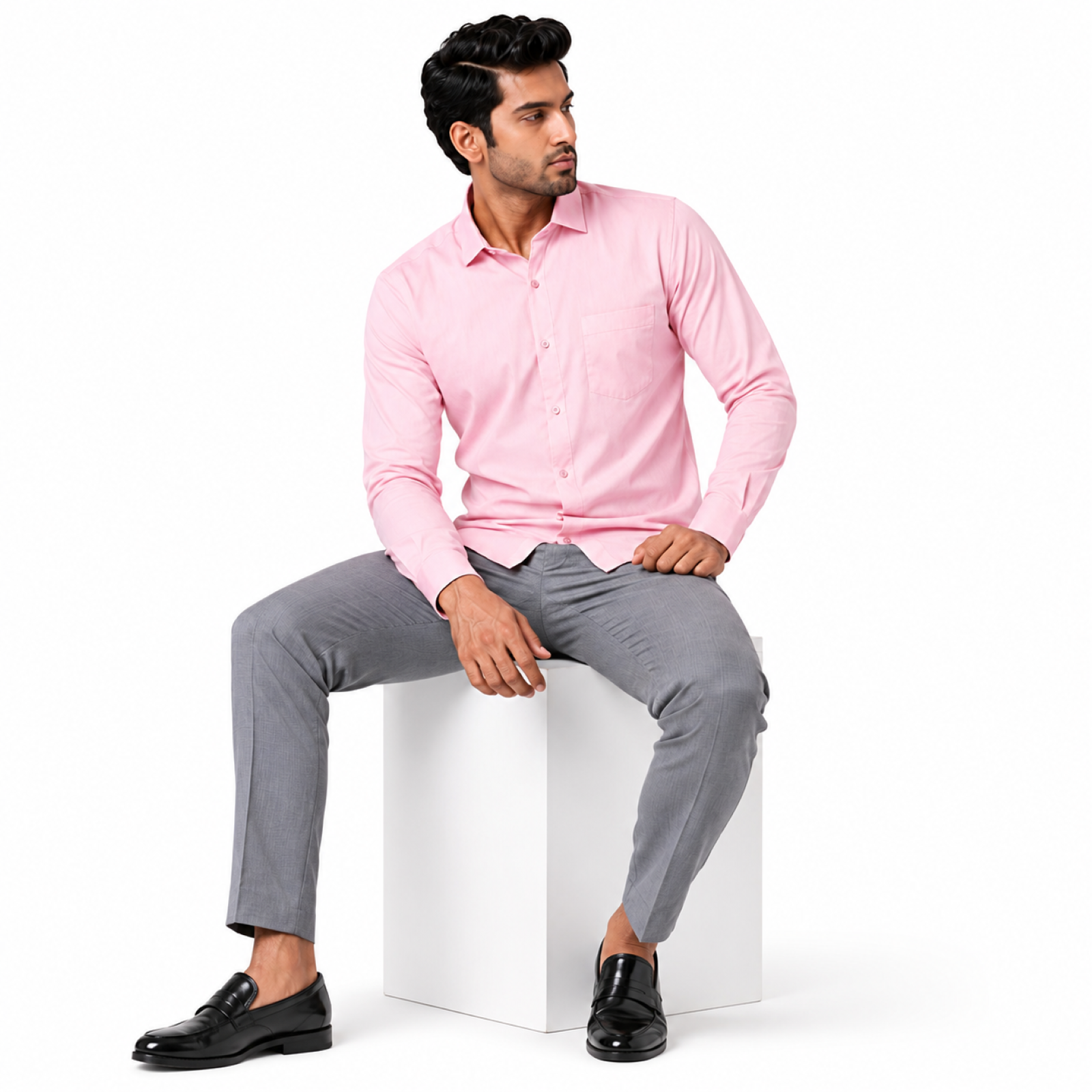 Men's Blush Pink Executive Office Formal Shirt
