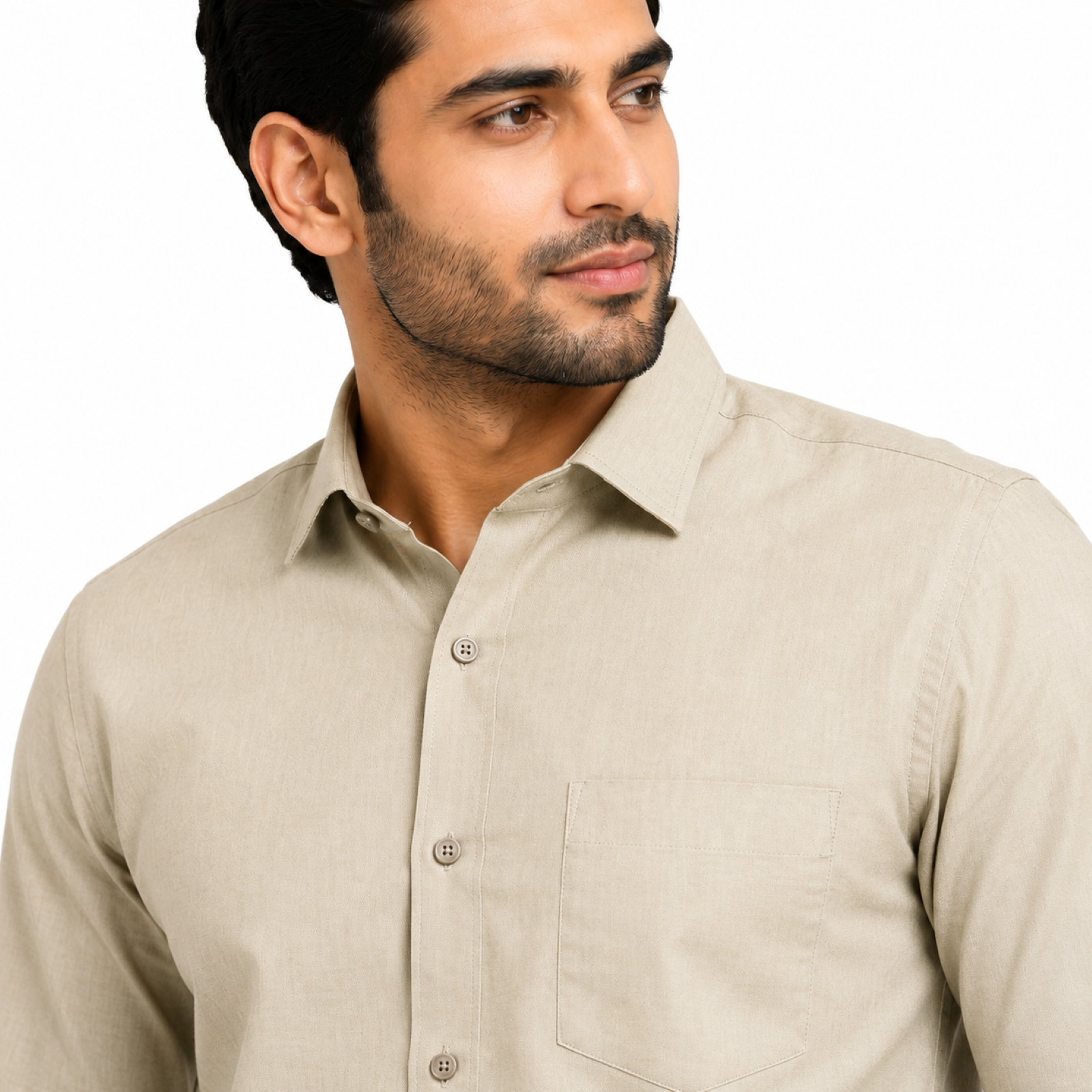 Men's Parrot Green Solid Formal Shirt