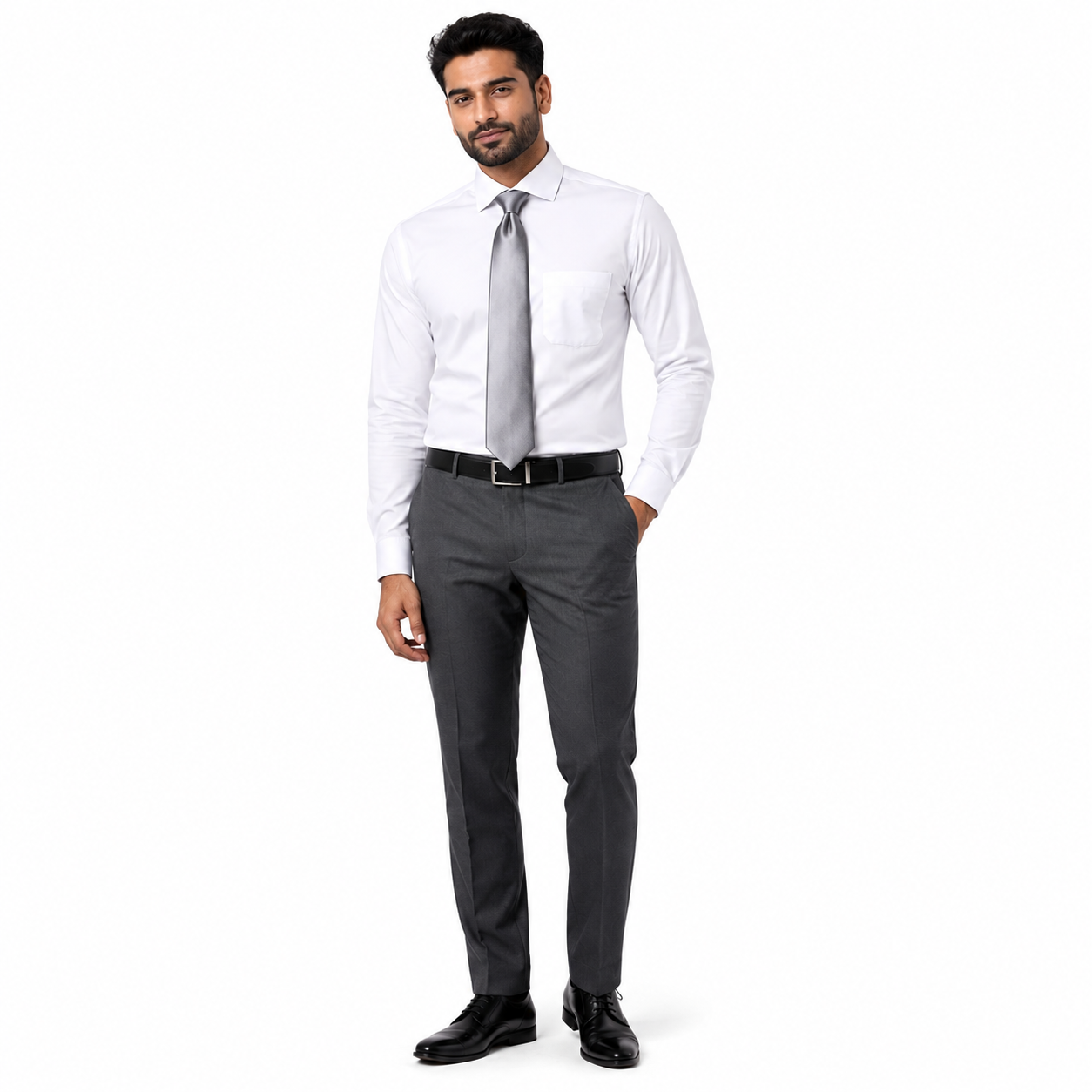 Modern Silver Tie