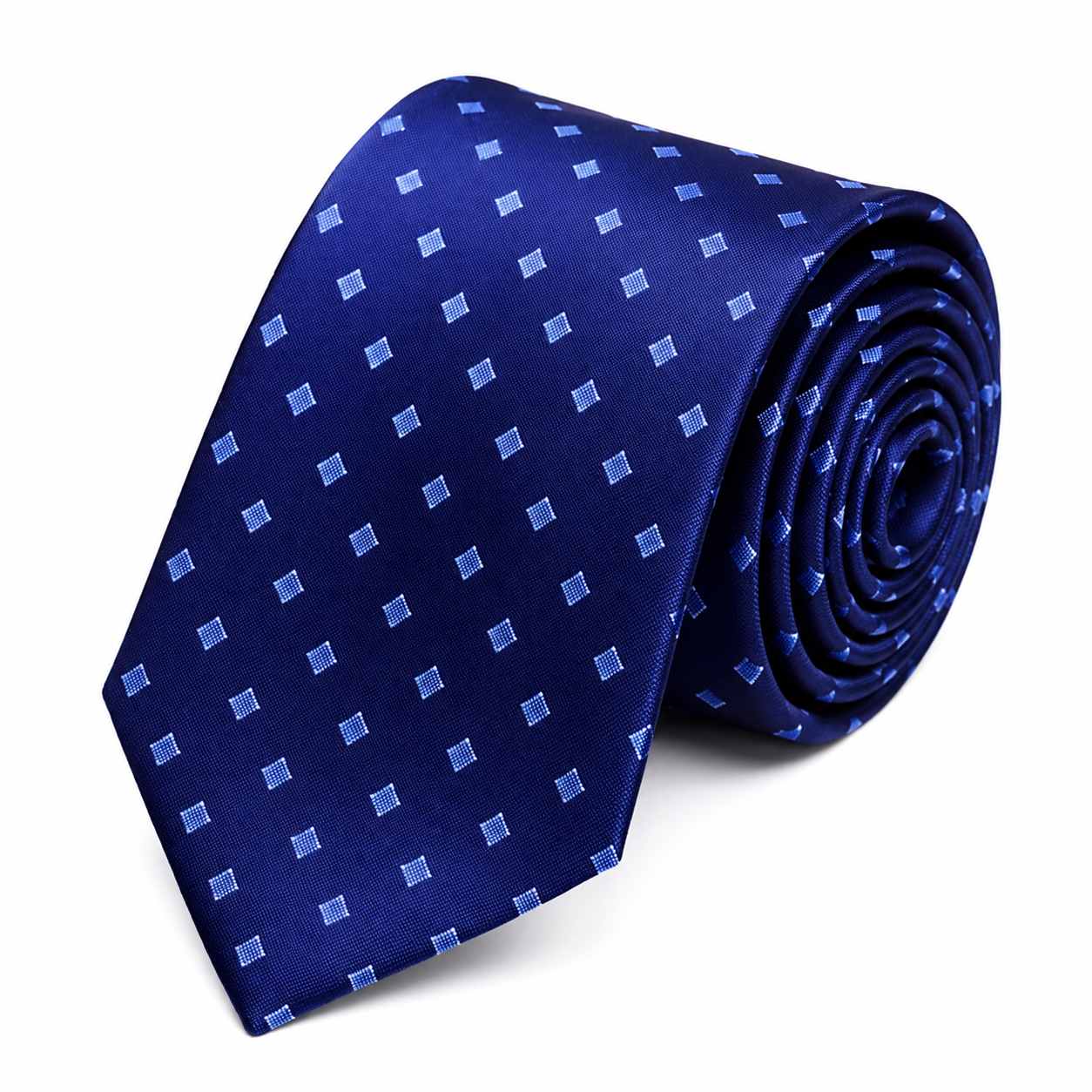 Navy Blue Grid Tie