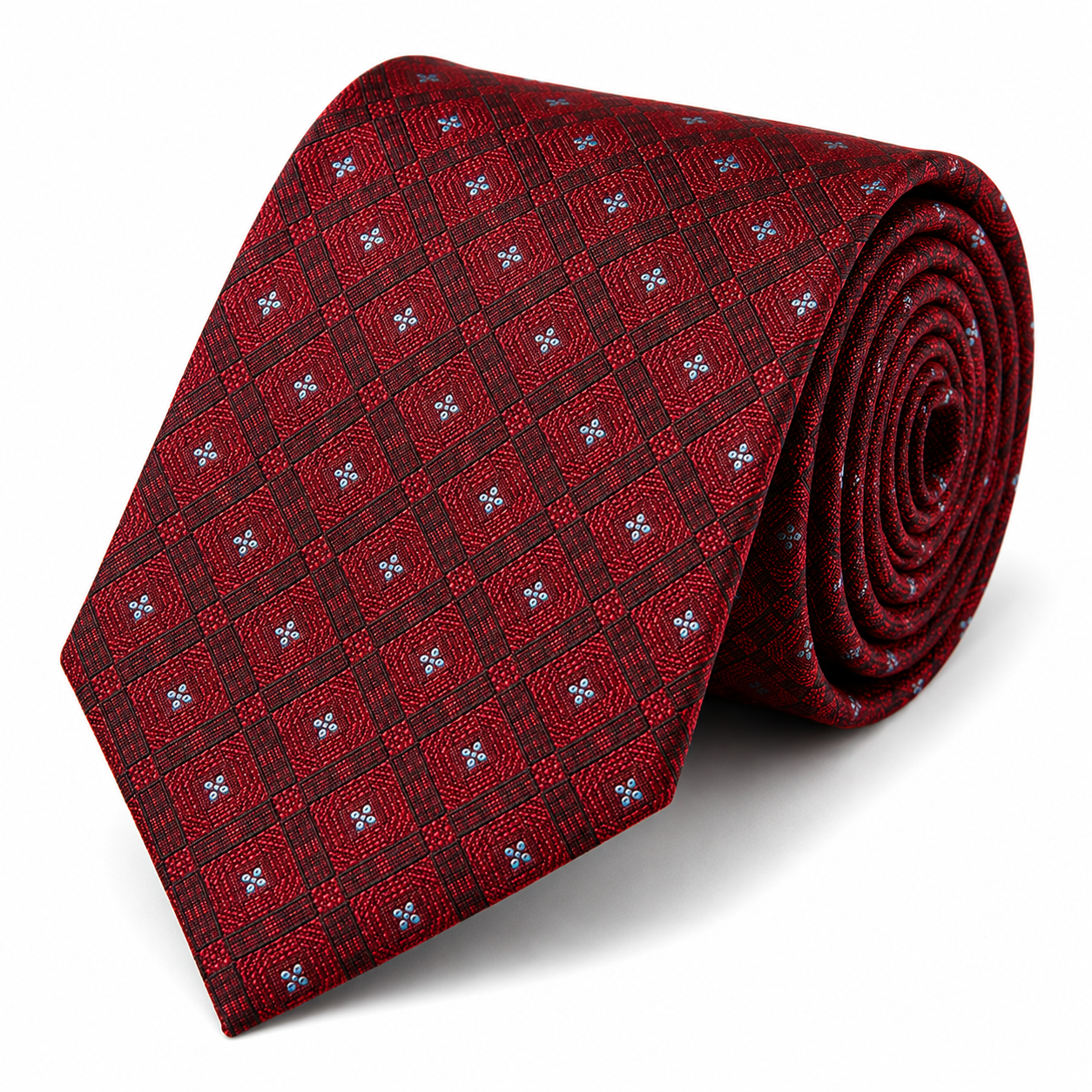 Maroon Floral Tie