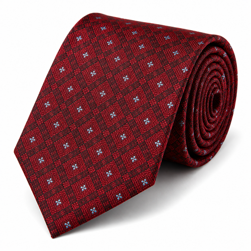 Maroon Floral Tie