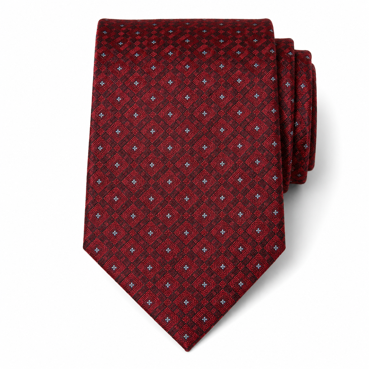 Maroon Floral Tie