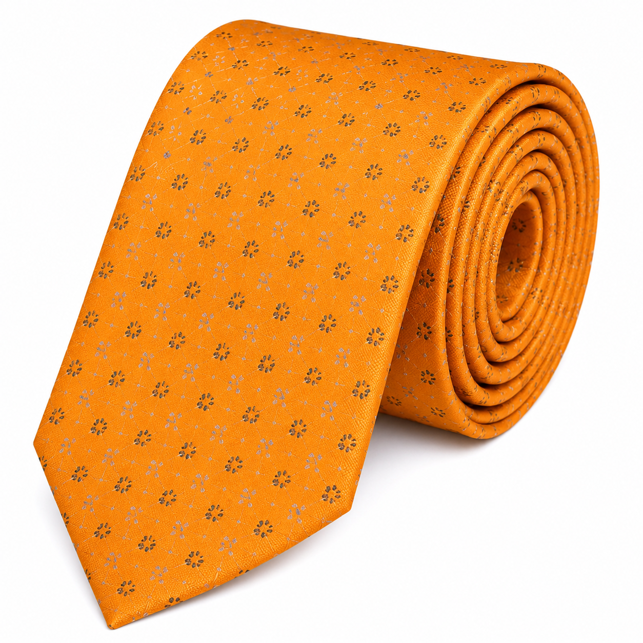Orange Micro - Dot Tie