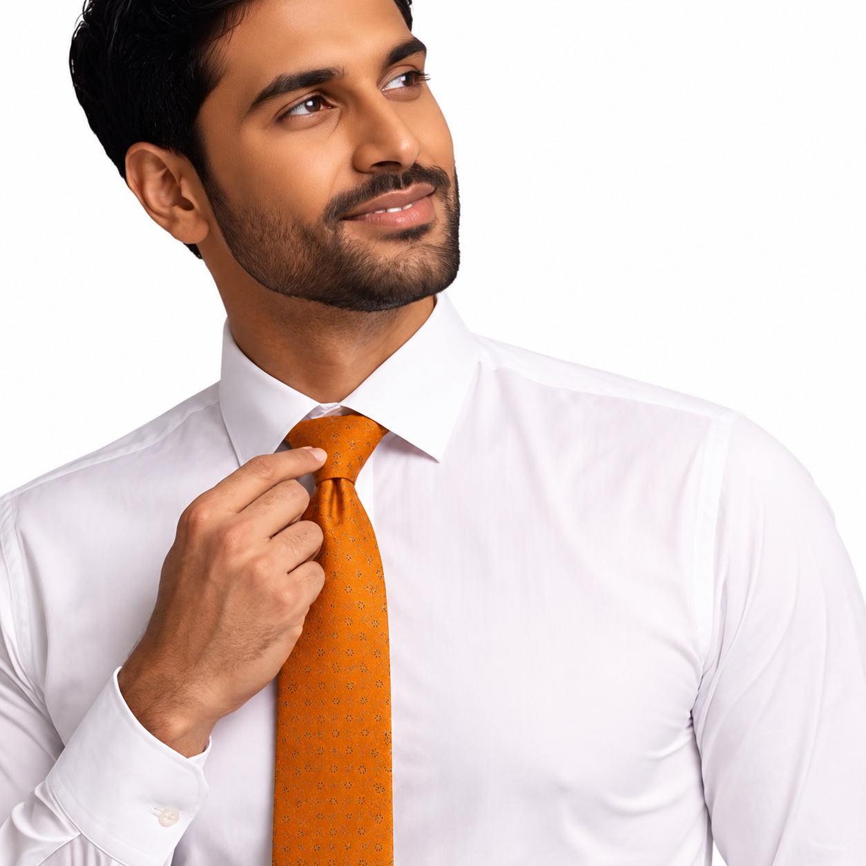 Orange Micro - Dot Tie