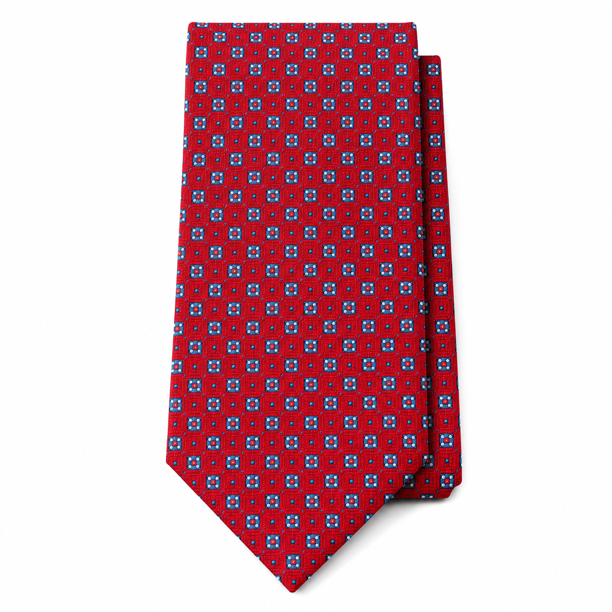 Red Fine Dot Tie
