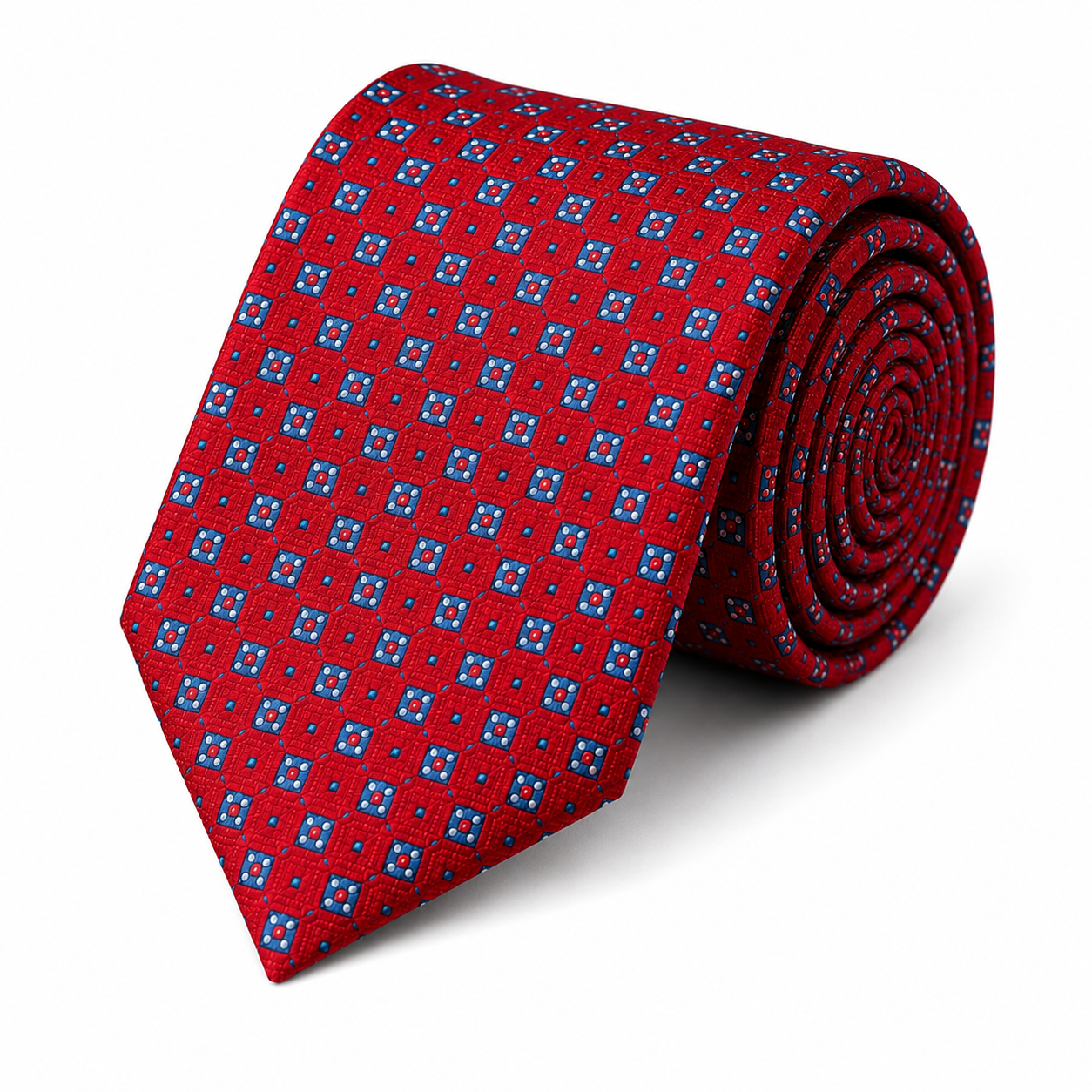 Red Fine Dot Tie