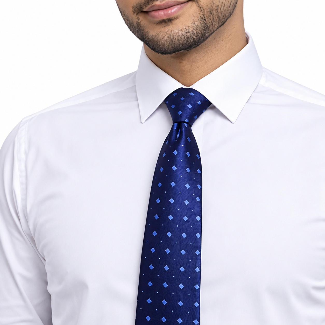 Navy Blue Dotted Tie