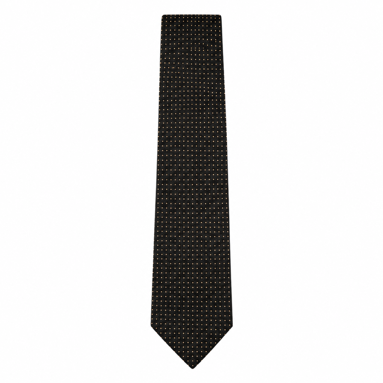 Men's Luxury Micro-Patterned Dark Brown Silk Formal Necktie