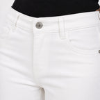 Women's Arctic Edge Slim Fit White Trousers