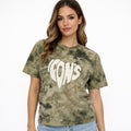Tie-Dye “ICON’S” Cropped T-Shirt