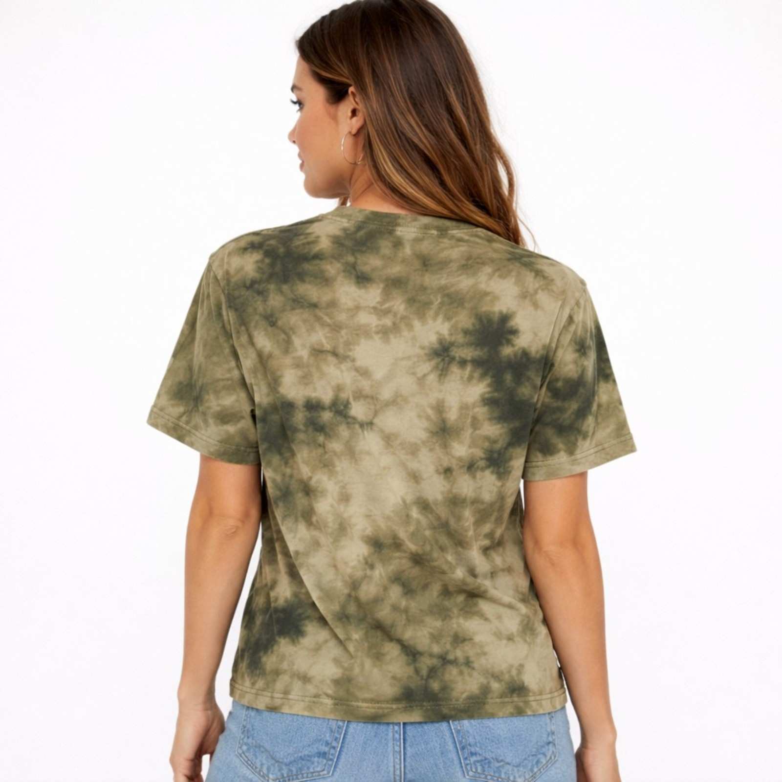 Tie-Dye “ICON’S” Cropped T-Shirt