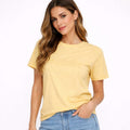 Women's Mustard “Believe” Graphic T-Shirt