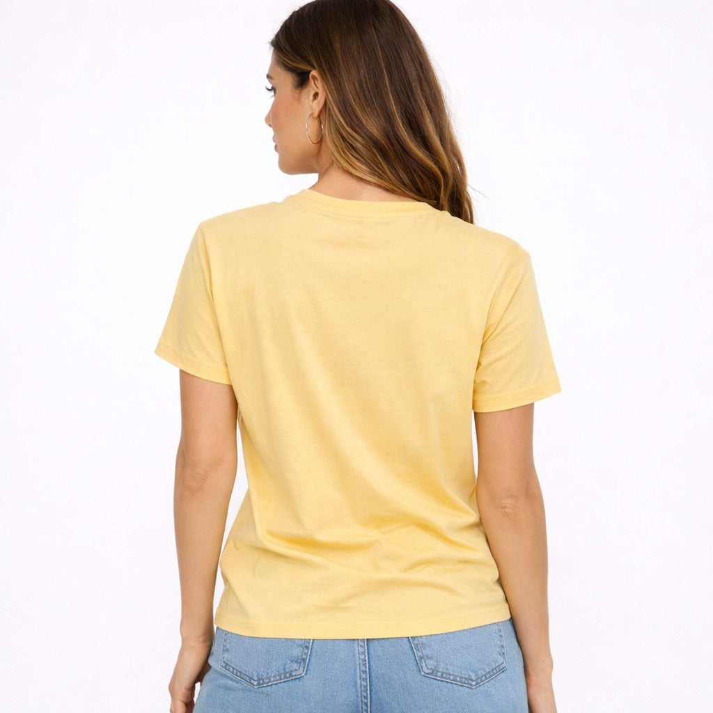 Women's Mustard “Believe” Graphic T-Shirt