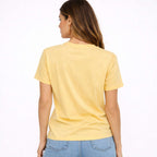 Women's Mustard “Believe” Graphic T-Shirt