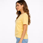Women's Mustard “Believe” Graphic T-Shirt
