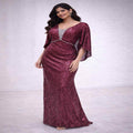 Red Sequin Mermaid Evening Gown