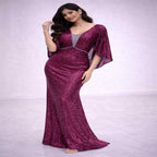 Red Sequin Mermaid Evening Gown