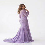 Lavender Luxe Embroidered Mermaid Evening Gown