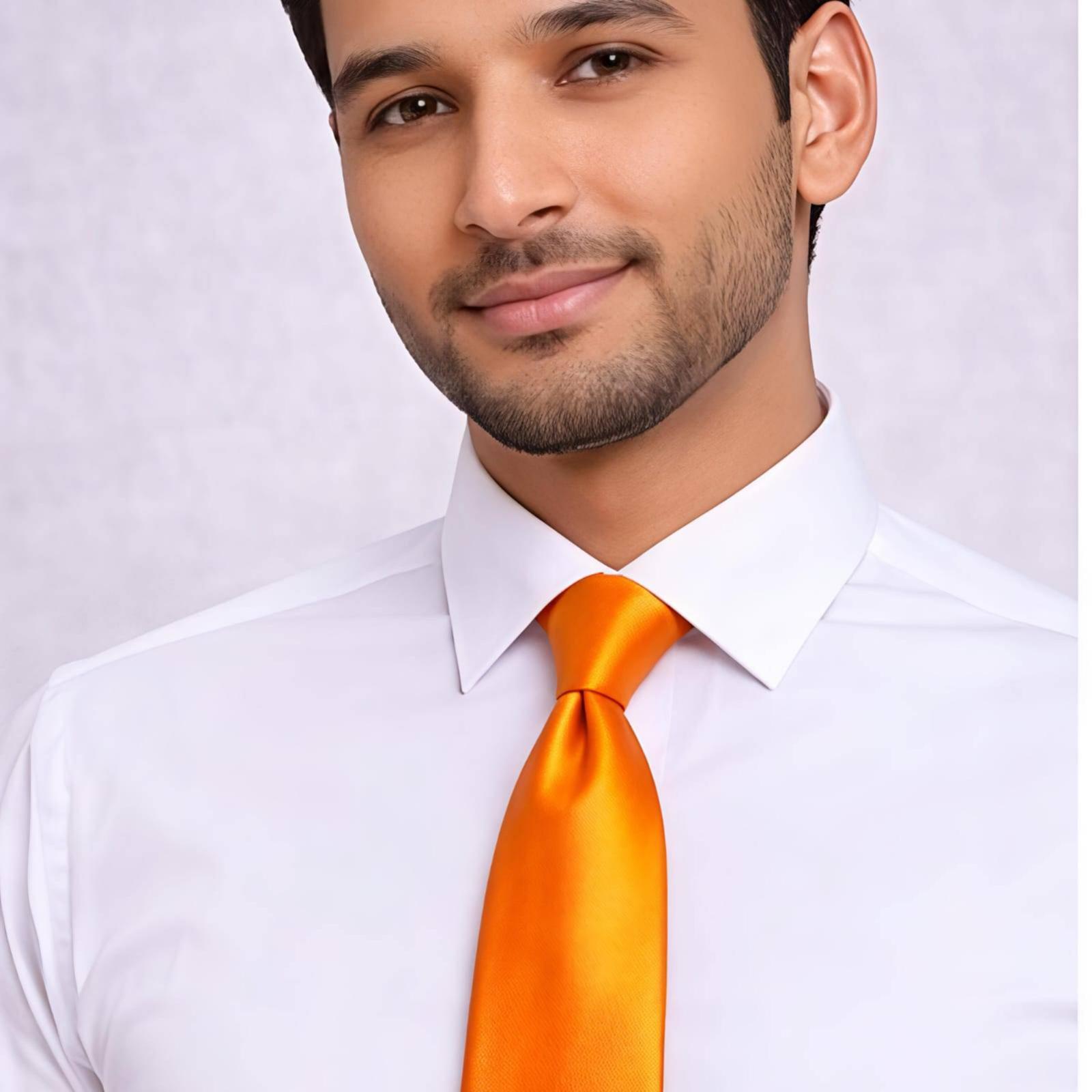 Vibrant Orange Tie