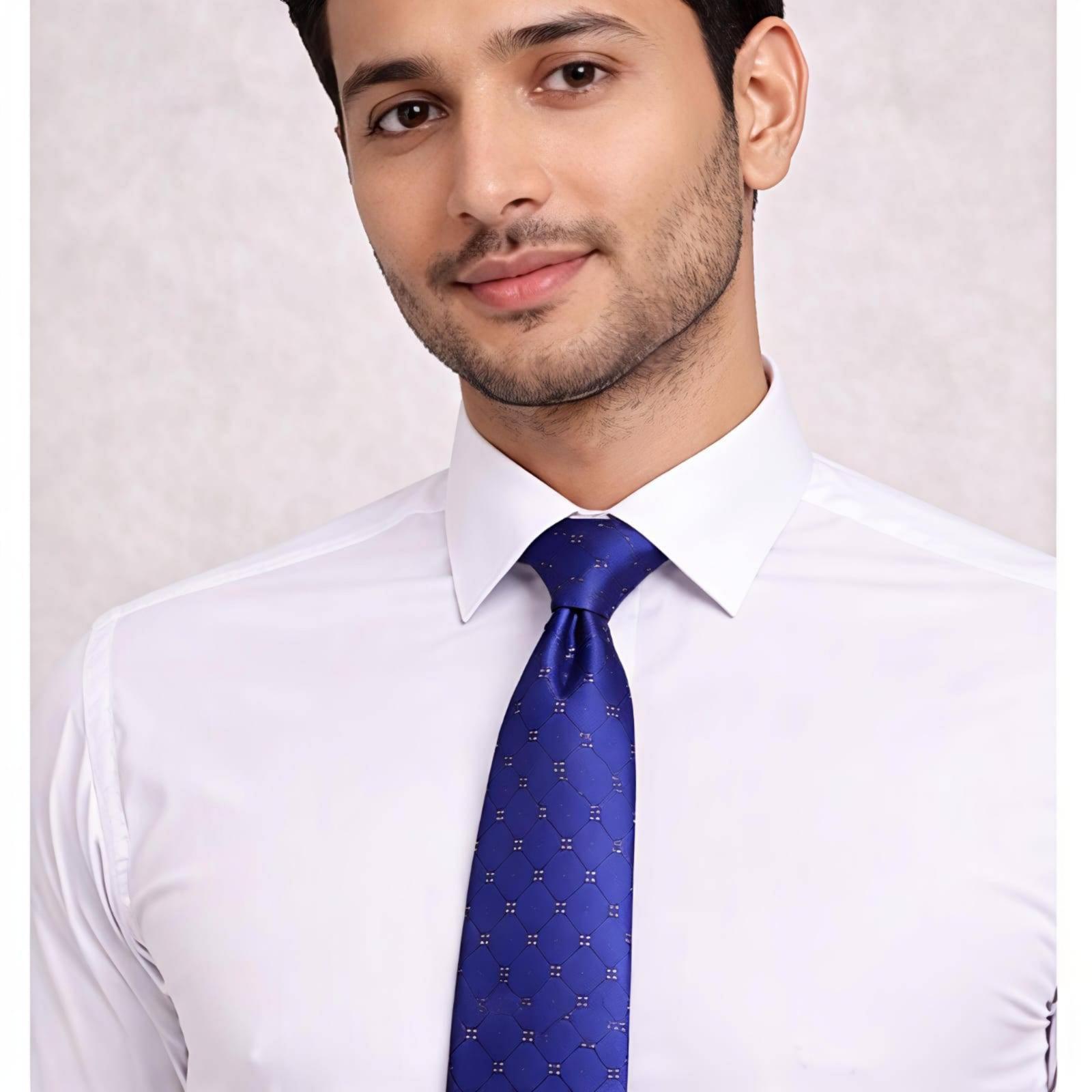 Royal Blue Micro-Motif Tie